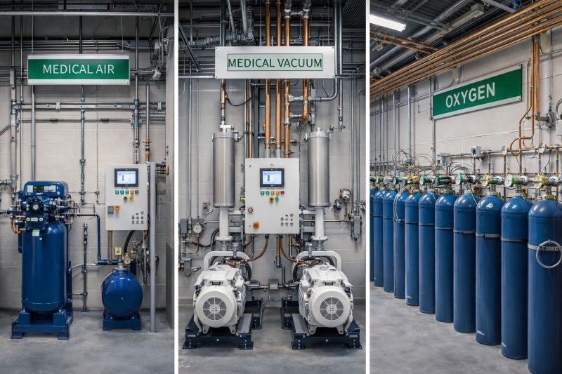 medical gas production plant- oxygen, medical air and medical vacuum